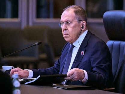 وزير الخارجية الروسي سيرجي لافروف خلال اجتماع وزراء خارجية رابطة دول جنوب شرق آسيا في كوالالمبور، ماليزيا. 10 يوليو 2025 - Reuters