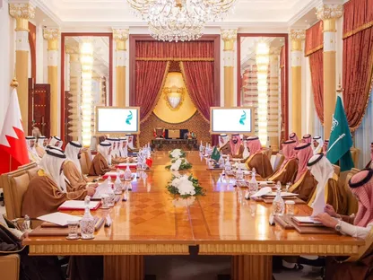 ولي العهد السعودي الأمير محمد بن سلمان وولي العهد البحريني الأمير سلمان بن حمد يترأسان الاجتماع الرابع لمجلس التنسيق السعودي البحريني في المنامة. 3 ديسمبر 2025 - واس