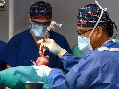 جراحون يجرون عملية زرع قلب من خنزير معدل وراثياً لمريض في جامعة ميريلاند بالولايات المتحدة. 20 سبتمبر 2023 - medschool.umaryland.edu