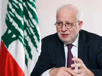 وزير العدل اللبناني عادل نصار - الوكالة الوطنية اللبنانية للإعلام