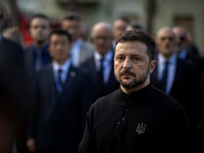 الرئيس الأوكراني فولوديمير زيلينسكي في كييف. 25 أبريل 2025 - Reuters