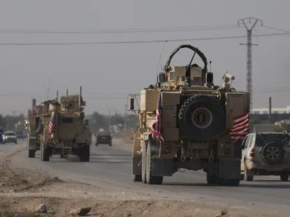 مركبات عسكرية أميركية في محافظة الحسكة شمال شرق سوريا. 6 ديسمبر 2024 - Reuters