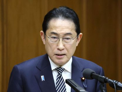 رئيس الوزراء الياباني فوميو كيشيدا خلال جلسة برلمانية في طوكيو. 29 فبراير 2024 - REUTERS