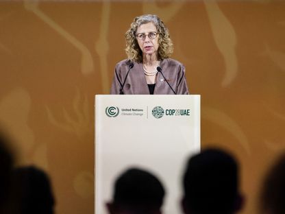 المدير التنفيذي لبرنامج الأمم المتحدة للبيئة إنجر أندرسن خلال إحدى فعاليات مؤتمر  المناخ "COP 28" في دبي بالإمارات. 8 ديسمبر 2023 - AFP