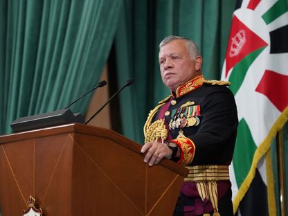 ملك الأردن عبد الله الثاني يلقي خطاب العرش في افتتاح الدورة العادية الثانية لمجلس الأمة - 13 نوفمبر 2022. - بترا