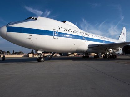 صورة غير مؤرخة لطائرة E-4B Nightwatch أو طائرة "يوم القيامة" الأميركية - مواقع التواصل الاجتماعي