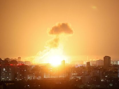 غارة روسية على العاصمة الأوكرانية كييف. 25 أبريل 2025 - REUTERS