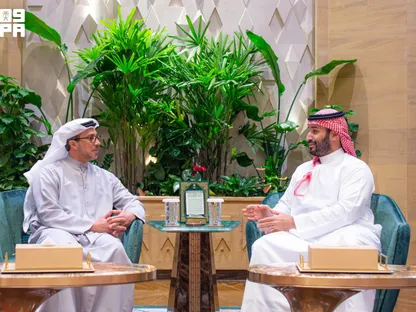 ولي العهد السعودي يلتقي نائب رئيس الإمارات في الرياض