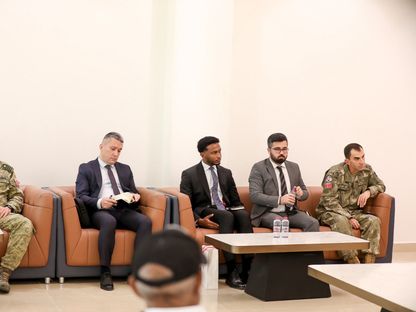 جانب من استقبال رئيس ولاية بونتلاند سعيد عبد الله دني وفداً من الحكومة التركية برئاسة السفير التركي لدى الصومال، ألبر أكتاش. 4 أغسطس 2025 - Puntland State House