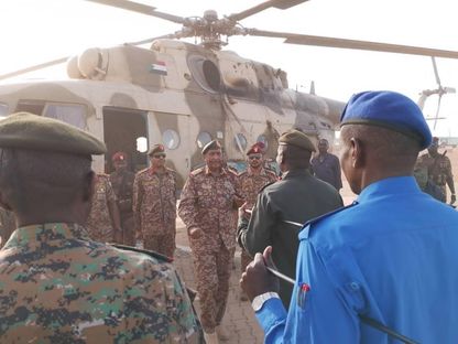 رئيس مجلس السيادة السوداني عبد الفتاح البرهان يزور مدينة كوستي بولاية النيل الأبيض. 6 يونيو 2024 - suna-sd.net