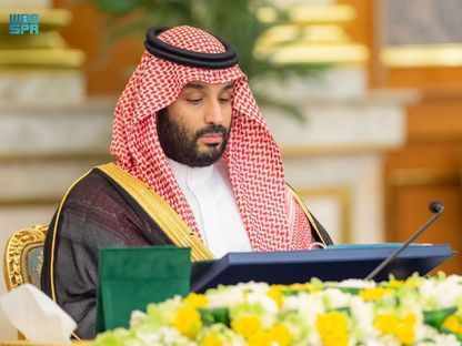 ولي العهد السعودي الأمير محمد بن سلمان يرأس اجتماع مجلس الوزراء في جدة. 25 يوليو 2023 - twitter/spagov