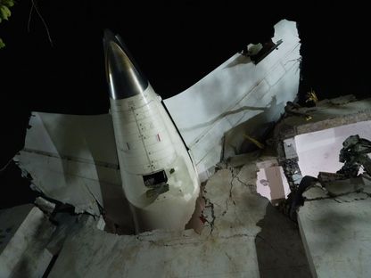 الطائرة الهندية التي سقطت في أحمد آباد. الهند. 13 يونيو 2025 - Bloomberg