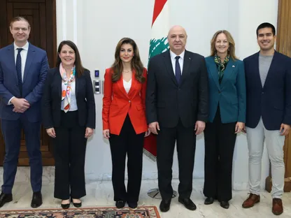 الرئيس اللبناني جوزاف عون يلتقي نائبة مبعوث الرئيس الأميركي إلى الشرق الأوسط مورجان أورتاجوس في بيروت. 7 فبراير 2024 - الوكالة الوطنية للإعلام