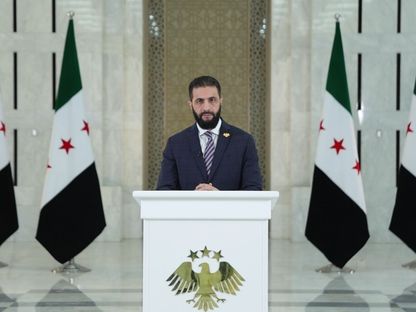 لقطة شاشة من كلمة الرئيس السوري أحمد الشرع بتعليقاً على أحداث العنف في السويداء. 17 يوليو 2025 - سانا