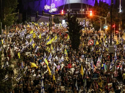 مظاهرات بالقدس تطالب بالإفراج الفوري عن المحتجزين الإسرائيليين وإنهاء حرب غزة. 6 سبتمبر 2025 - REUTERS