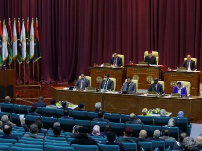 البرلمان الليبي يجتمع لمناقشة الموافقة على الحكومة الجديدة في سرت، ليبيا. 8 مارس 2021 - REUTERS