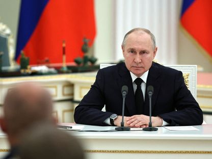الرئيس الروسي فلاديمير بوتين خلال اجتماع في الكرملين بالعاصمة موسكو. 27 يونيو 2023 - REUTERS