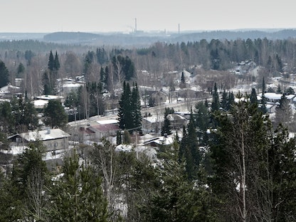 جانب من الحدود الفنلندية الروسية - 24 مارس 2022 - REUTERS
