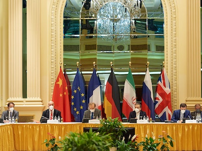 جانب من المحادثات المنعقدة في فيينا بين الأطراف الموقعة على الاتفاق النووي - AFP