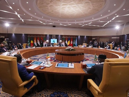 جانب من اجتماع وزراء خارجية دول جوار ليبيا - facebook.com/MinistryofForeignAffairs.Libya