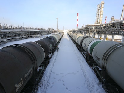 عربات صهاريج لنقل النفط في باشكورتوستان بروسيا - REUTERS