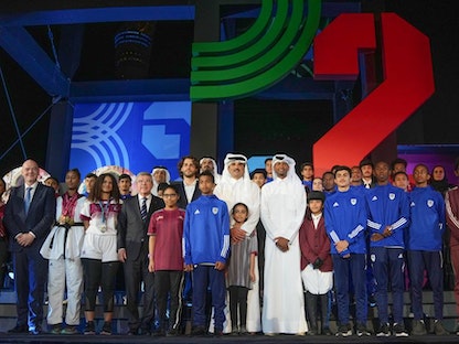 أمير قطر الشيخ تميم بن حمد آل ثاني، يفتتح "متحف قطر الأولمبي والرياضي 3 - 2 - 1"، الدوحة – 30 مارس 2022. - قنا