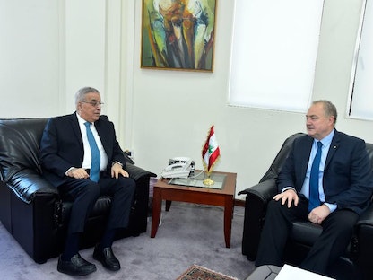 وزير الخارجية اللبناني عبدالله بو حبيب يلتقي السفير الروسي لدى لبنان ألكسندر روداكوف، بيروت 1 مارس 2022 - https://twitter.com/Mofalebanon/status/1498597959075774466