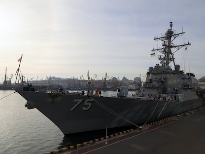 مدمرة تابعة للبحرية الأميركية تصل ميناء أوديسا الأوكراني على البحر الأسود في إطار مناورات بين البلدين - 25 فبراير 2019 - AFP