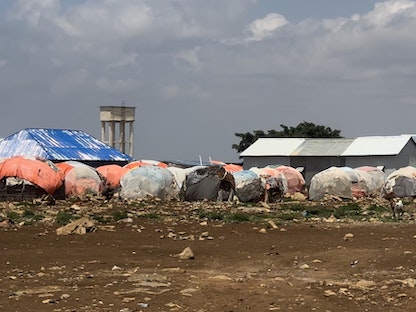 صورة خارجية لأحد المخيمات في الصومال. 12 أبريل 2023 - الشرق