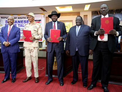 توقيع إعلان جوبا بين الحركات المسلحة والحكومة السودانية في أكتوبر 2019 - REUTERS