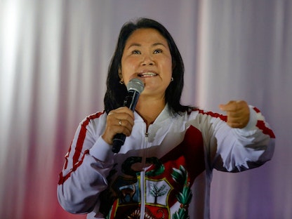 كيكو فوجيموري المرشحة اليمينية الشعبوية للانتخابات الرئاسية في بيرو. - AFP