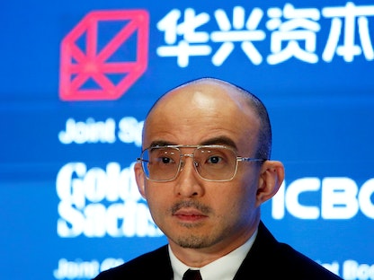 فان باو المؤسس ورئيس مجلس الإدارة والرئيس التنفيذي لمجموعة China Renaissance Group خلال مؤتمر حول الاكتتاب العام في هونج كونج- الصين. 13 سبتمبر 2018  - REUTERS