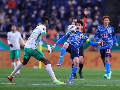 من مواجهة اليابان والسعودية في تصفيات كأس العالم  - twitter.com/SaudiNT