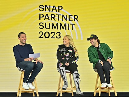 مؤثرون وصناع محتوى في Snap Partner Summit 2023 في كاليفورنيا- 19 أبريل 2023 - Getty Images via AFP