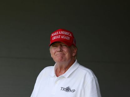 الرئيس الأميركي السابق دونالد ترمب في نادي "ترمب الوطني للجولف" في فرجينيا- 27 مايو 2023  - Getty Images via AFP