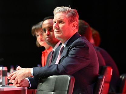 زعيم حزب العمال البريطاني كير ستارمر خلال افتتاح المؤتمر السنوي للحزب في ليفربول، المملكة المتحدة، 8 أكتوبر 2023 - Bloomberg