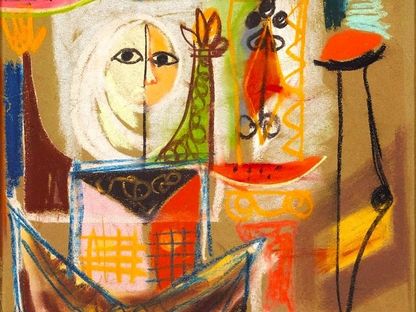 لوحة للفنان العراقي جواد سليم بعنوان "بائع البطيخ" رسمها عام 1953 - dafbeirut.org