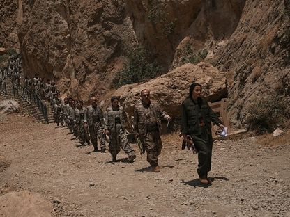 مقاتلون من حزب العمال الكردستاني يبدأون تسليماً رمزياً لأسلحتهم في العراق. 11 يوليو 2025 - الأناضول