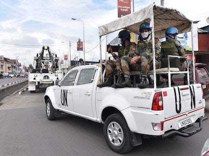 جنود من قوات حفظ سلام في غوما شرق جمهورية الكونغو الديمقراطية -19 مارس 2020 - REUTERS