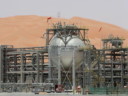 منشأة الغاز الطبيعي (NGL) في حقل الشيبة التابع لشركة "أرامكو" السعودية. 22 مايو 2018 - REUTERS