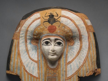 نعش فرعوني من الخشب يعود للقرن الخامس عشر قبل الميلاد، أعادته الولايات المتحدة إلى مصر - 07 سبتمبر 2022 - AFP