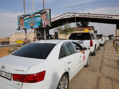 نقطة تفتيش أردنية لدى معبر جابر الحدودي مع سوريا، 25 أكتوبر 2018 - REUTERS