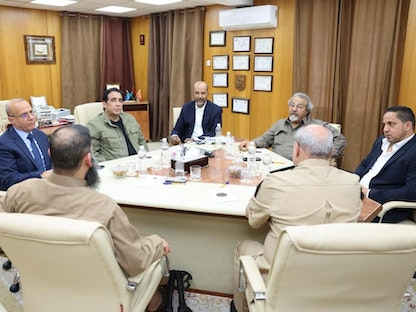 المجلس الرئاسي الليبي خلال اجتماع أمني موسع في العاصمة طرابلس. 28 مايو 2023 - facebook/PCmedia.ly/