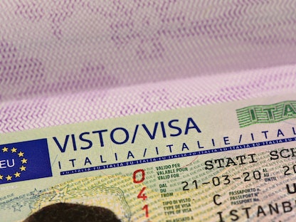 ملصق تأشيرة شنغن إيطالية - www.schengenvisas.com