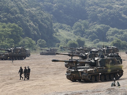 قوات كورية جنوبية خلال تدريبات سنوية في باجو، قرب الحدود مع كوريا الشمالية - 23 يونيو 2020 - AP