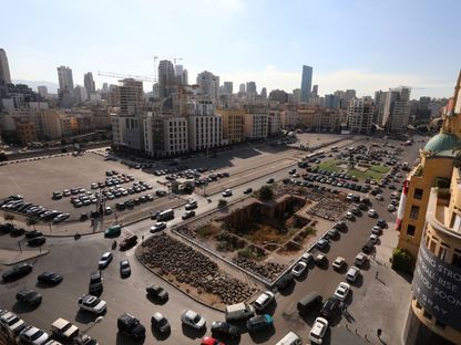 ساحة الشهداء في وسط العاصمة اللبنانية بيروت - REUTERS