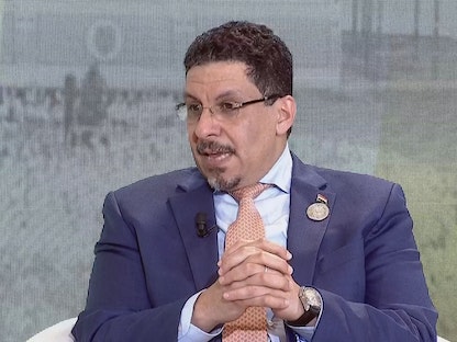 وزير الخارجية اليمني أحمد عوض بن مبارك في لقاء مع "الشرق" على هامش القمة العربية في الجزائر. 2 نوفمبر 2022 - الشرق