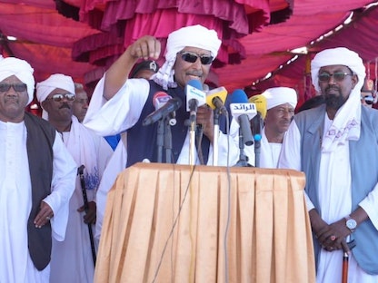 رئيس مجلس السيادة السوداني الفريق أول عبد الفتاح البرهان خلال زيارة إلى ولاية نهر النيل- 4 فبراير 2023 - سونا