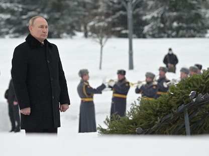 الرئيس الروسي فلاديمير بوتين في سان بيترسبورج - 27 يناير 2022 - REUTERS