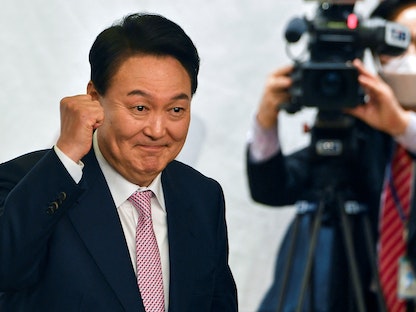 رئيس كوريا الجنوبية الجديد يون سوك يول - 10 مارس 2022 - REUTERS